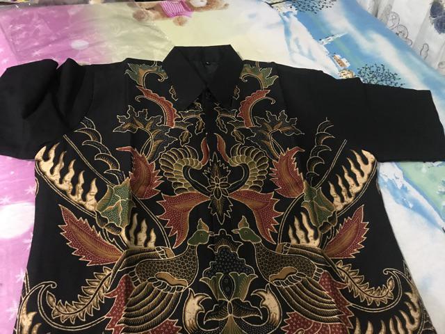 Dipoalam Cabut Sogan Pendek Kemeja Batik Pria Full Furing Katun Cabut Primisima