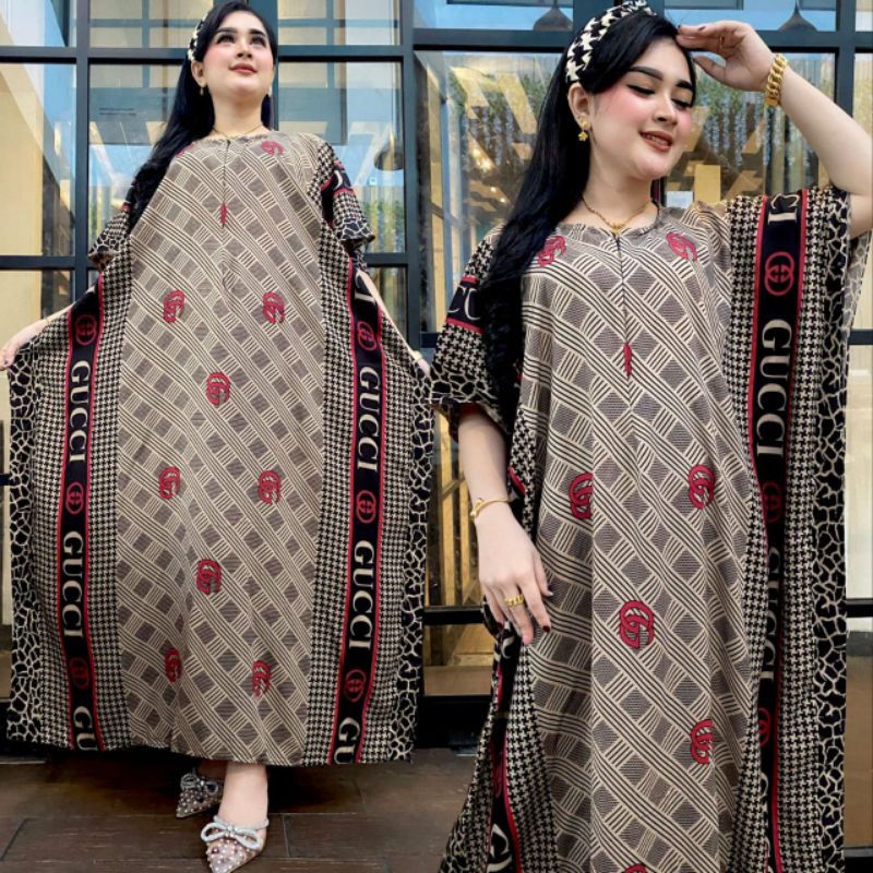 Daster jumbo lengan pendek longdres lowo bora turkey baju murah wanita kekinian