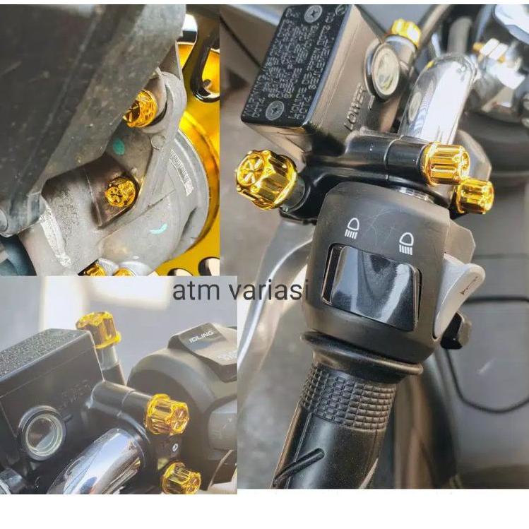 Ready Stok tutup baut L tutup baut variasi motor monel baut cover baut problot