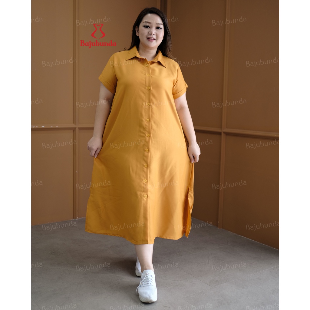 LD 120 Dress Jumbo Wanita Baju Big Size Polos PRILLY