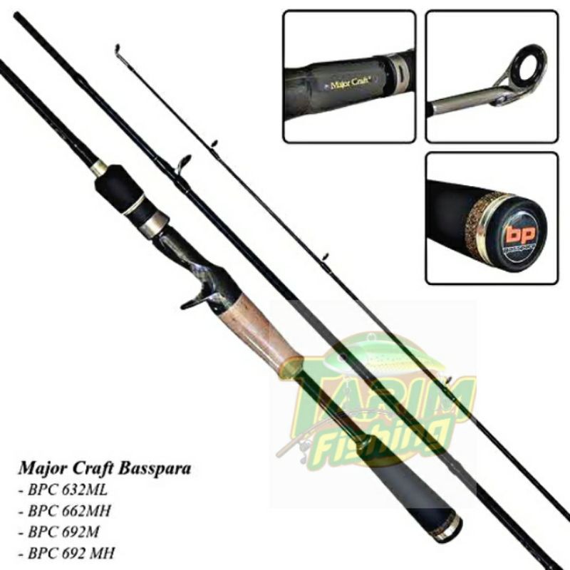 Joran Majorcraft Basspara BC | Baitcasting | Sambung 2 | Pilih Ukuran