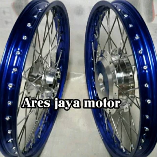Velg pariasi ring 17 biru drag v Rossi untuk motor all Beat