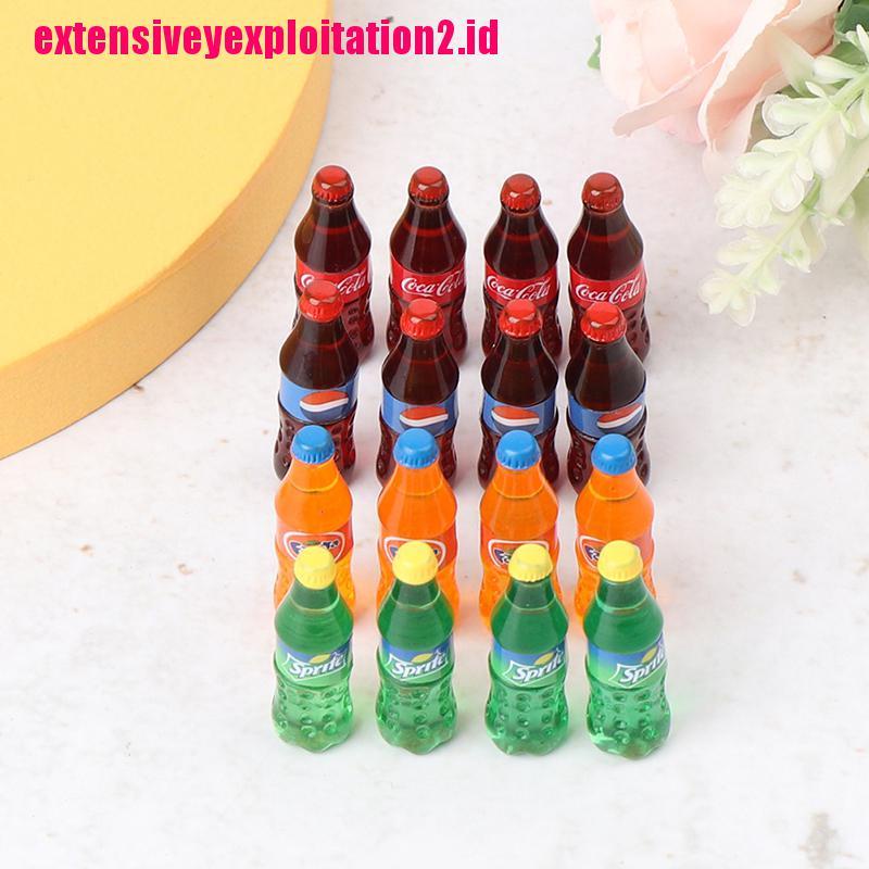 &lt; E2id &amp; &gt; 4PCS Miniatur Minuman Soda Coca Cola Untuk Dekorasi Dapur Rumah Boneka