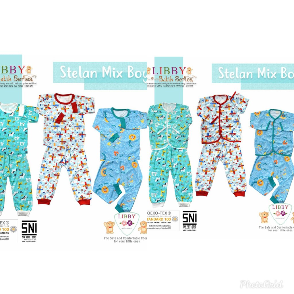 Libby 3SET piyama panjang (SML 2L XL XXL)