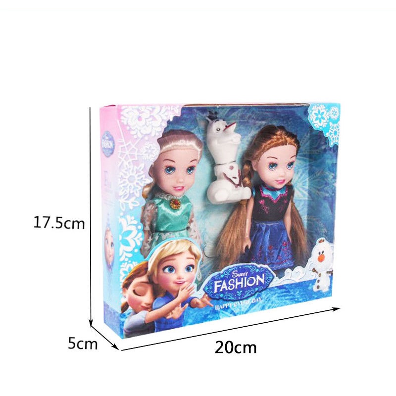 3pcs / Set Mainan Action Figure Princess Frozen Elsa Anna Olaf Untuk Hadiah Anak