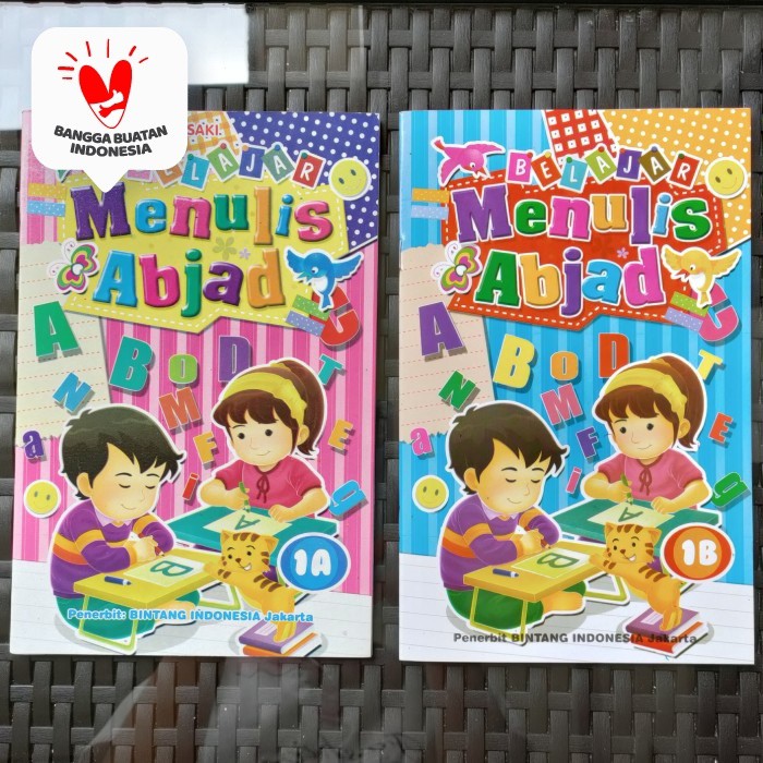 Buku Anak PAUD dan TK, belajar Menulis Abjad, Huruf
