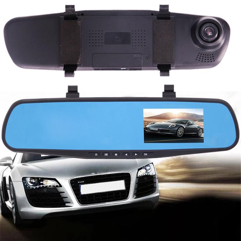Car Camera Spion + Dasbor Dashcam Kamera Mundur Mobil CCTV Vehicle  1080P 4.3 Inch Resolusi 1080p DVR Das Full HD Bahasa Indonesia-4