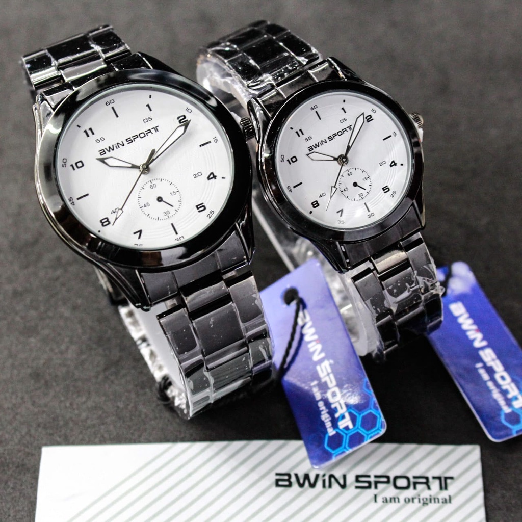 JAM TANGAN BWINSPORT COUPLE SERIES M1042G/L / JAM TANGAN CEWEK COWOK COUPLE/JAM TANGAN RANTAI/