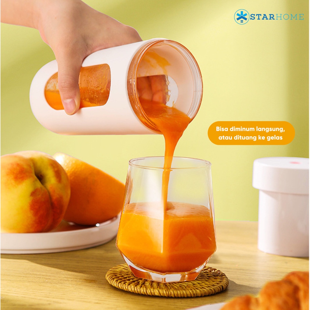 Blender Mini Portable StarHome Juicer Mini Kapasitas 300 ml Gelas Tritan Portable Blender Buah Fruit Cup Z02