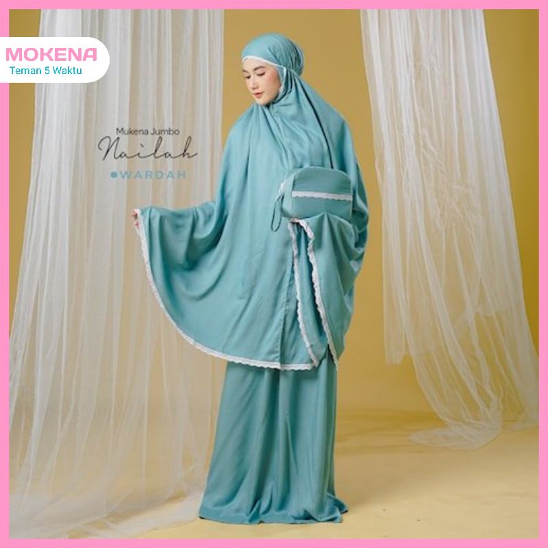 Mukena Mukenah dewasa murah jumbo bahan adem katun Model Terbaru Seserahan Premium Mukena Polos Semi Jumbo 2 in 1 Nailah