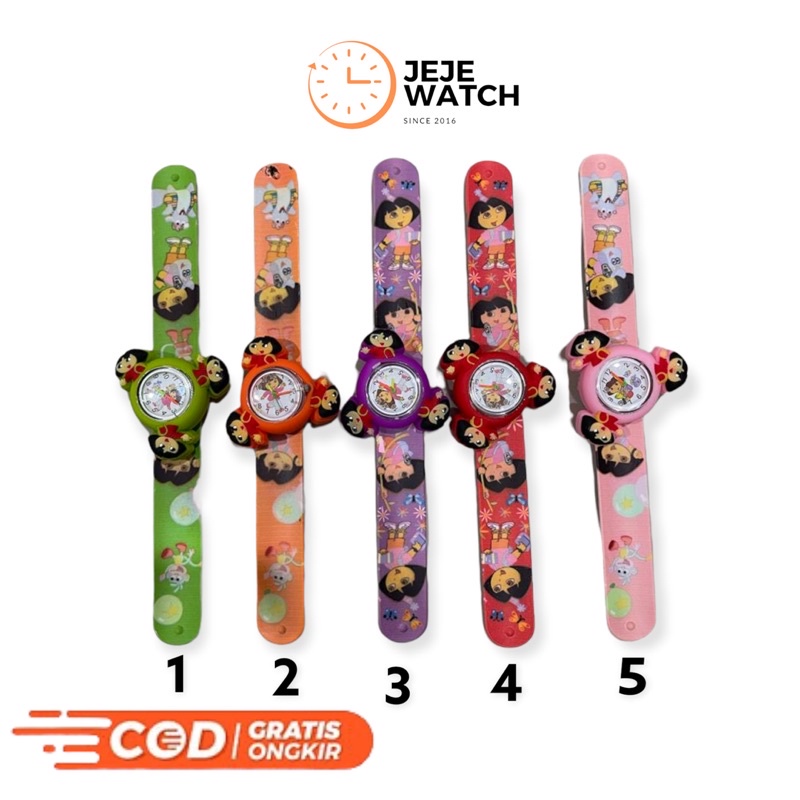 Jam tangan anak ceplok spinner karakter cewek