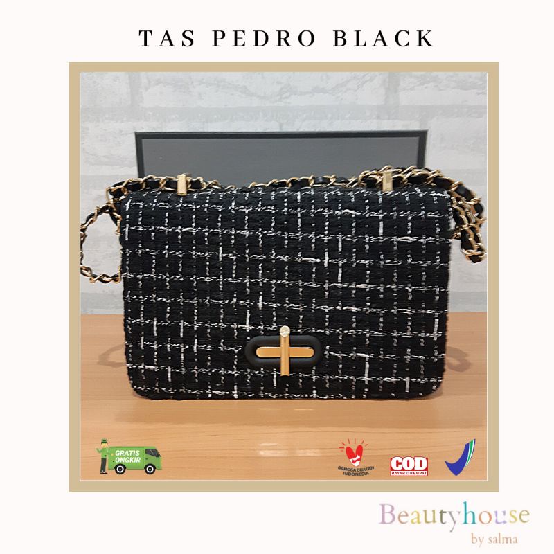 TAS PEDRO RAJUT | Tas Undangan Pedro | Tas Pedro Hitam Putih