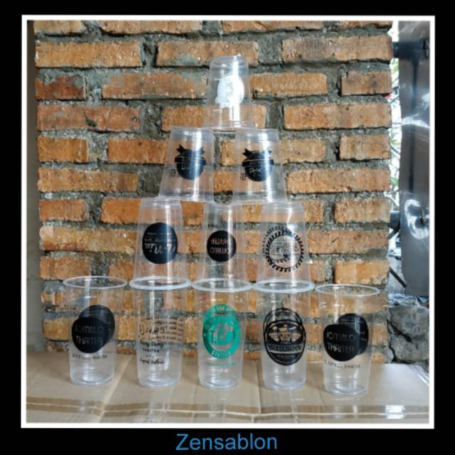 MENERIMA SABLON GELAS. PLASTIK 16 Oz & 22 Oz