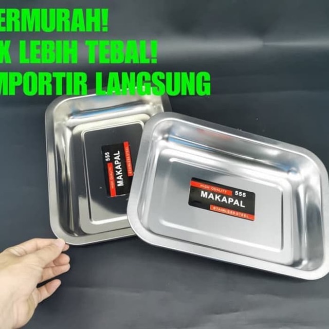 Nampan stainless steel makalan 555