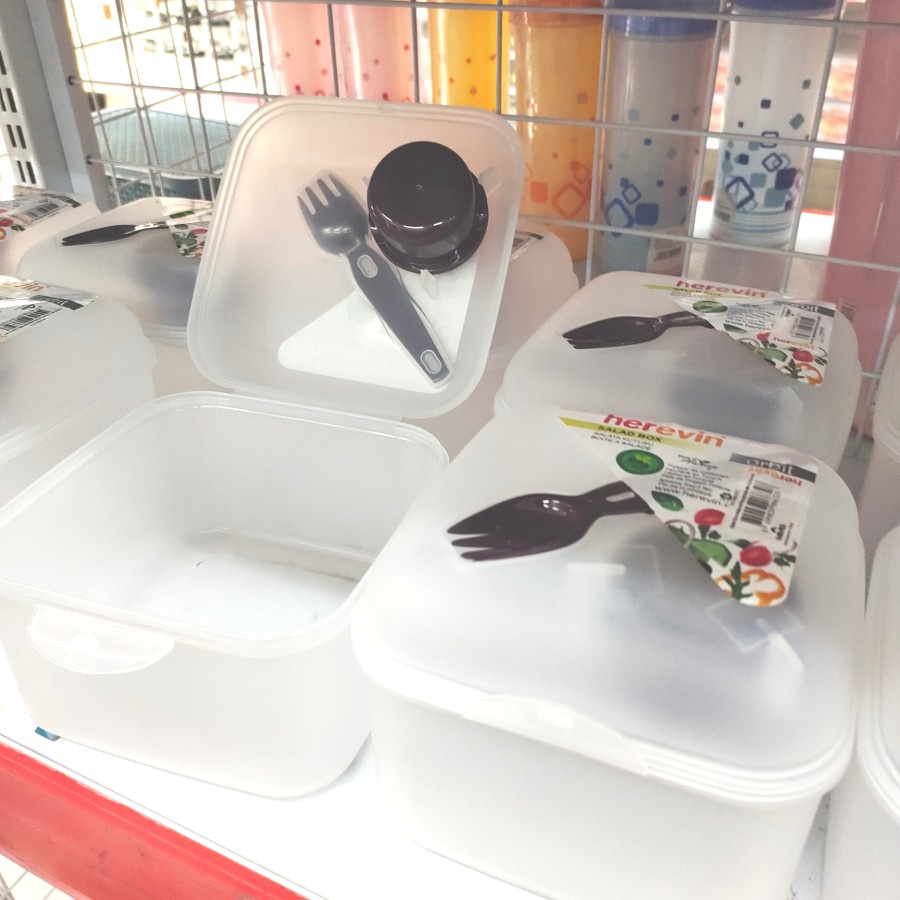 Tempat makanan salad box natural receptacle herevin