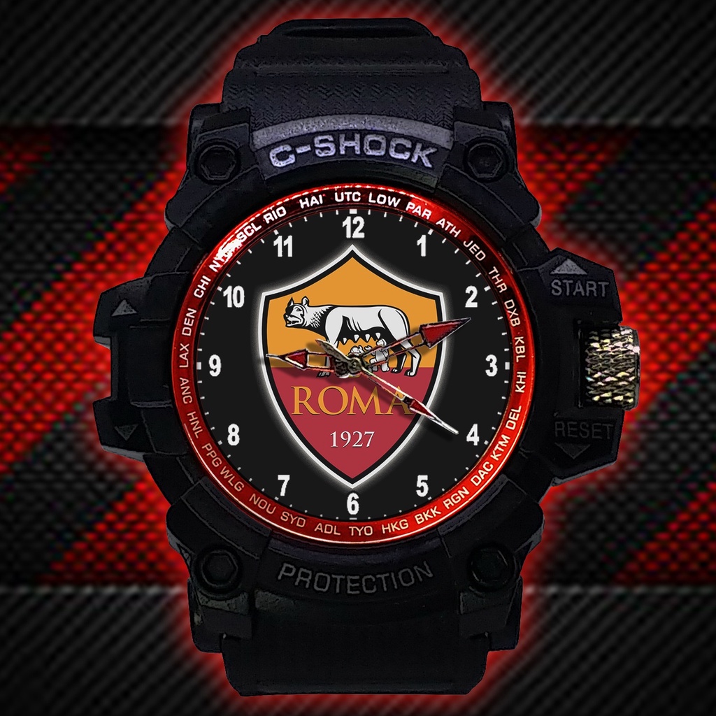 (ISTIMEWA BOSSQUE) JAM TANGAN AS ROMA LIST MERAH - EXCLUSIVE