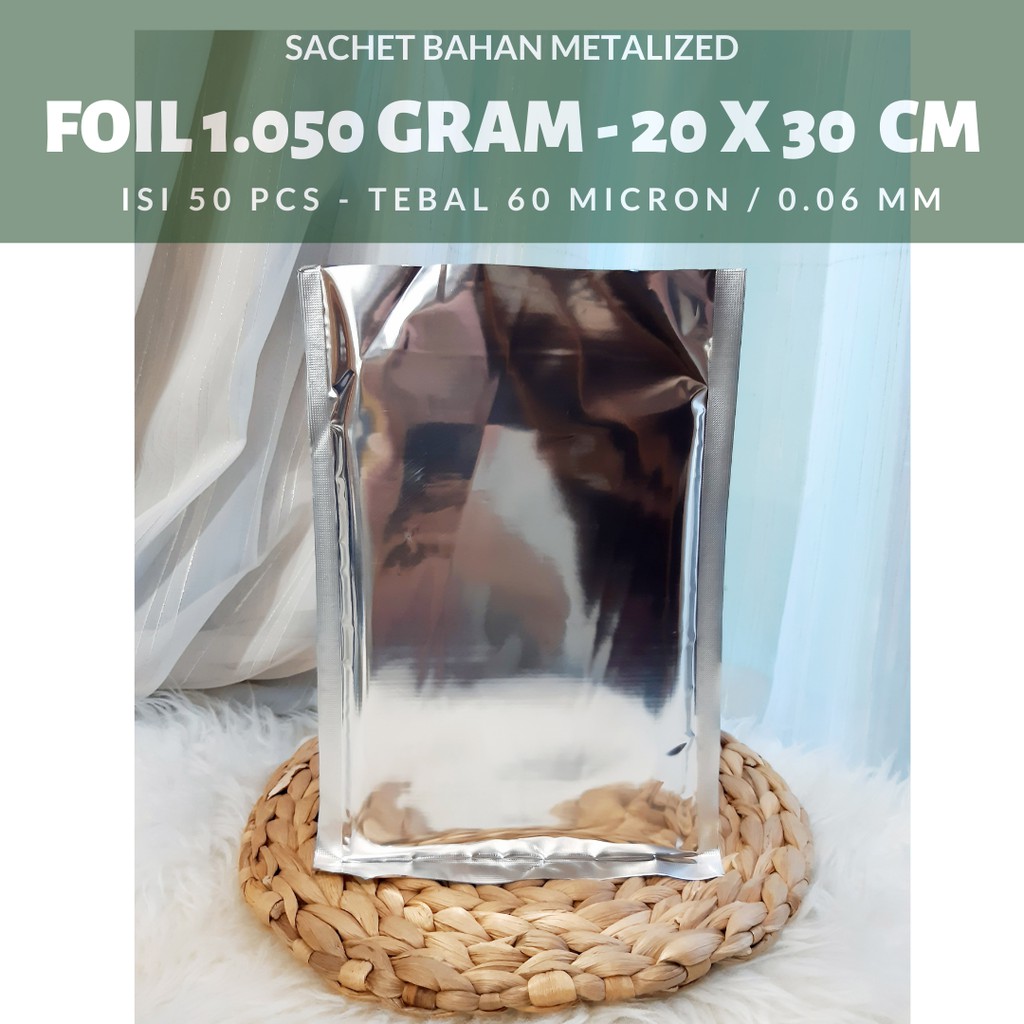 (20X30 CM) JUAL ALUMINIUM FOIL UNTUK KEMASAN / PLASTIK LAMINASI FOIL / KEMASAN  ALUMINIUM