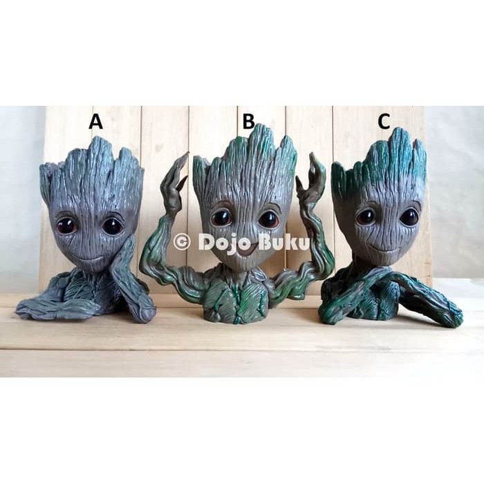 Baby Groot Flower / Pencil Pot Aksesoris Meja Guardian of the Galaxy