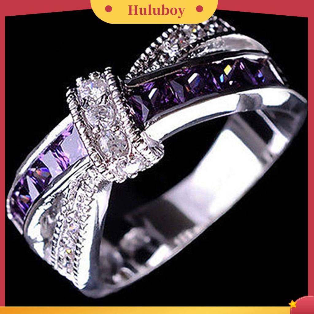 Hu Hu Hu Hu Hu Alat Bantu Pasang Kacamata♡ Cincin Desain Salib Aksen Berlian Imitasi Bahan Alloy Untuk Pesta