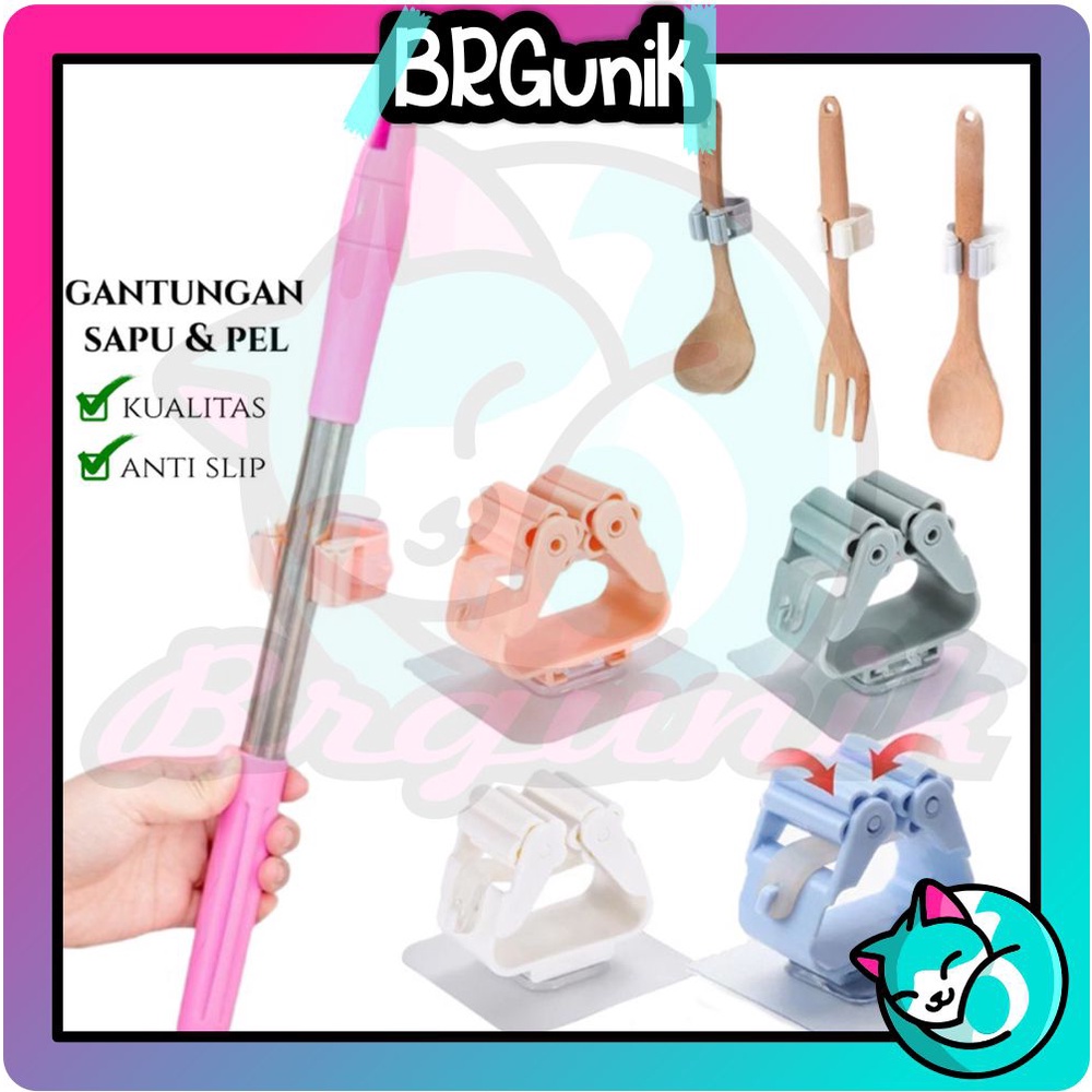 BRGUNIK Penjepit Gantungan Sapu Pel Di Dinding / Mop Holder / Moop Broom Holder R076