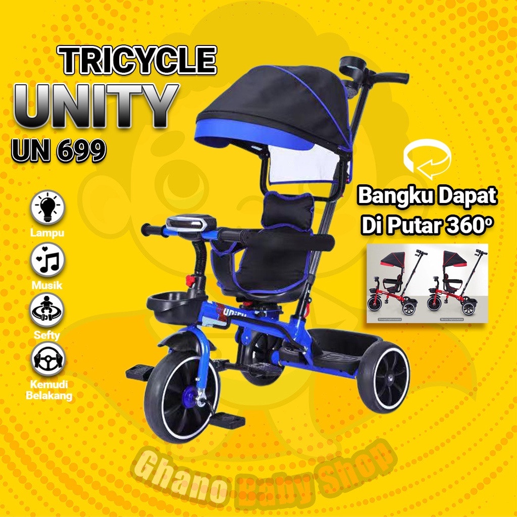 (UN-699) UNITY TRICYCLE 699 (2) 3W (R/B/OR)