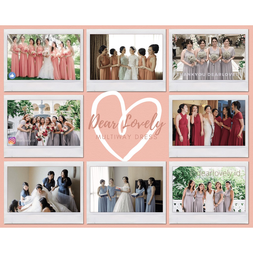 READY FREE KEMBEN - DRESS BRIDESMAID Dress Bridesmaids Seragam Bridesmaid Dress Premium Multiway Dress Convertible Dress Infinity Dress Pesta Pengiring Pengantin Wedding Dress Pernikahan Marriage Pesta Pernikahan Wedding Party Dress Wedding