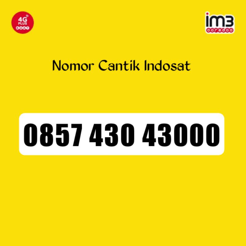 Nomor Cantik indosat Im3 Mentari ekor 3000 atau 43000 atau 000 Super  430 43000