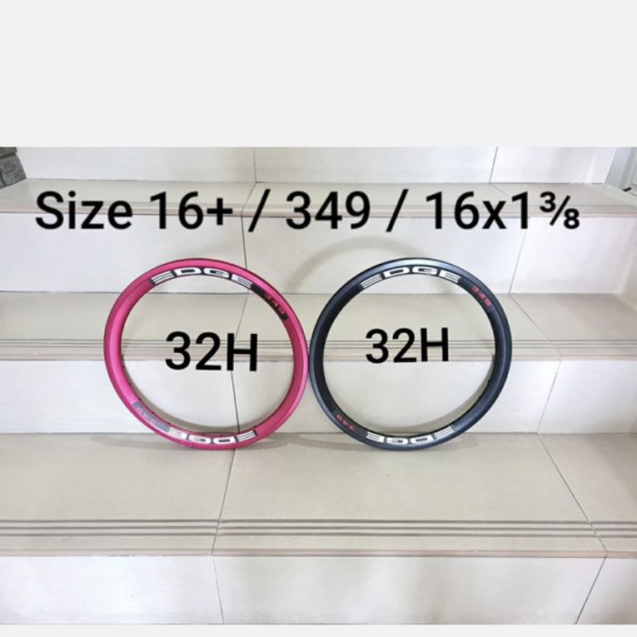 Rins velg EDGE size 16 plus 16x1 3per8-349-16 inch lubang 32H 32Hx3cm