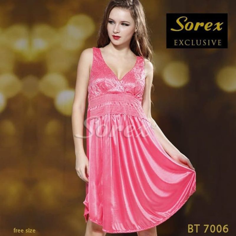 FLASH SALE Baju Tidur WANITA SEXY LINGERIE Satin Premium Exclusive Sorex 7006 ORIGINAL EXTRASIZE