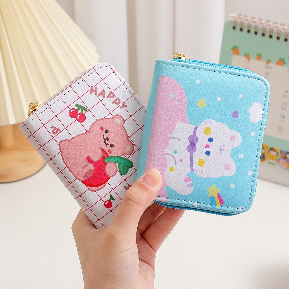 Dompet Karakter TU066 bear rabbit atm uang koin kertas card