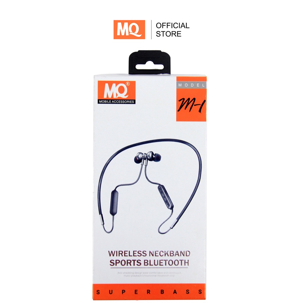 MQ Earphone In-Ear Wireless Bluetooth 4.2 Stereo Neckband Sport With Mic Volume Control MQ-M1