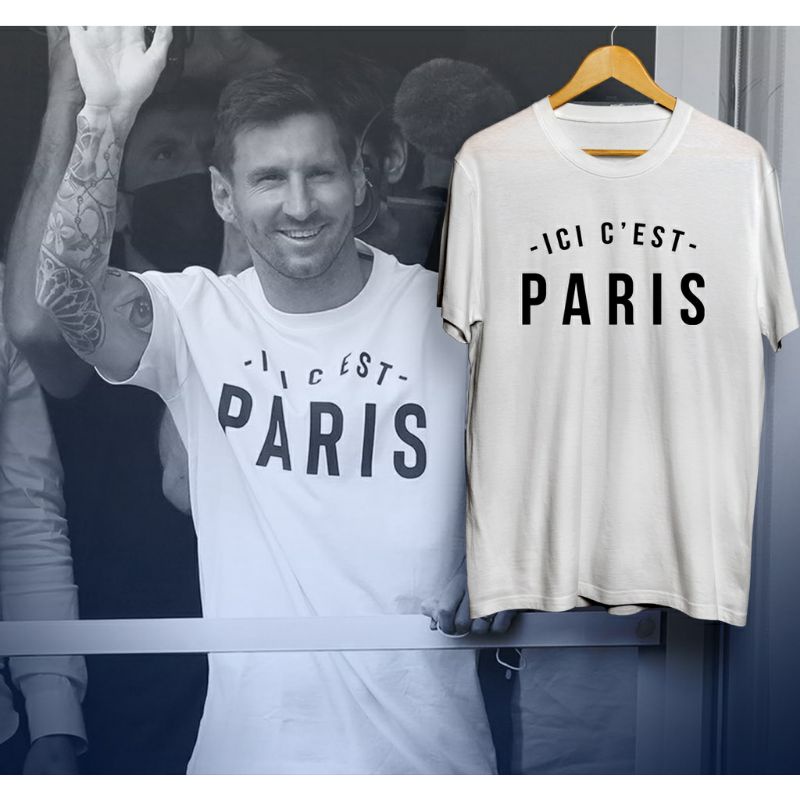 MURAH!!! KAOS MESSI ICI CEST PARIS UNISEX ADA KAOS ANAK