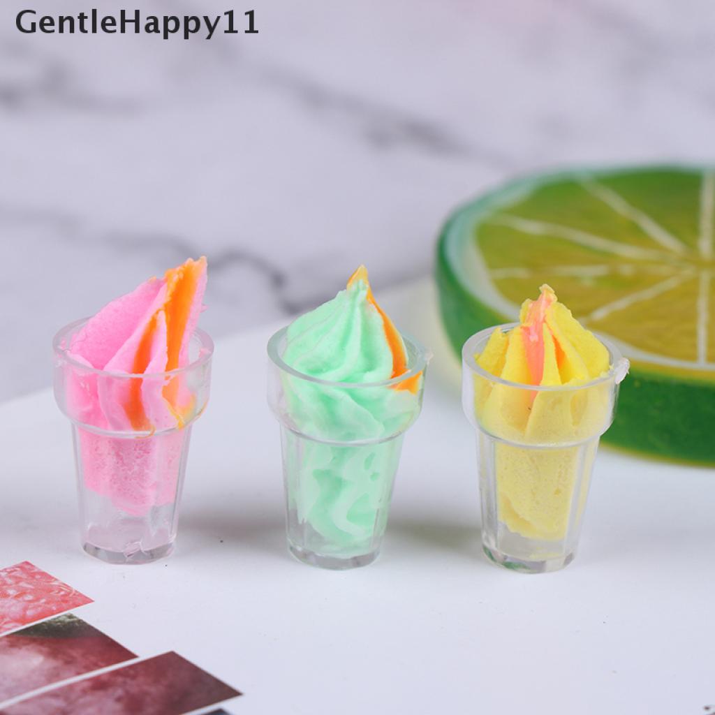 Gentlehappy Mainan Miniatur Es Krim Skala 1: 12 Untuk Aksesoris Dapur Rumah Boneka