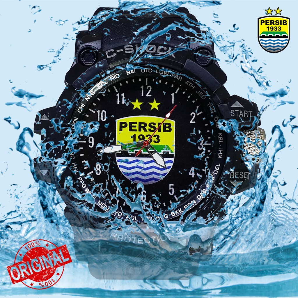 (3 Pilihan Logo Persib) Jam Persib Outdoor Full Black