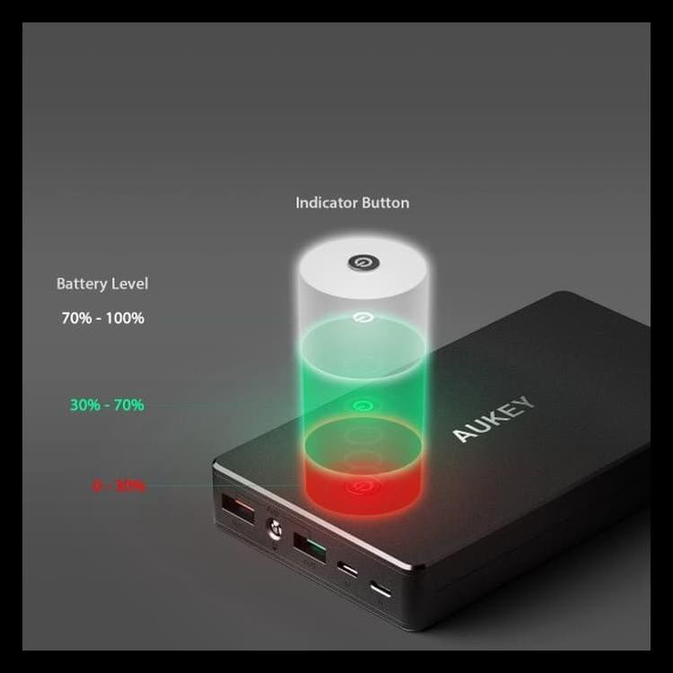 Promo Aukey Power Bank Powerbank 20000Mah 20000 Mah Quick Charge 3.0 Pb-T10 - Hitam Promo Murah :)