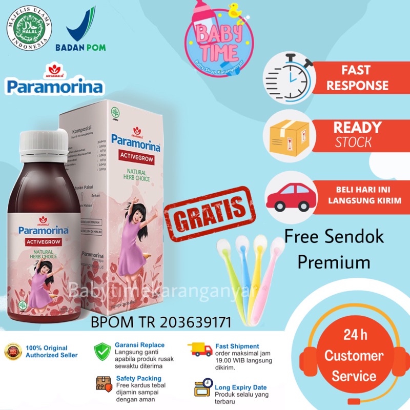 [100% Ori] Paramorina ActiveGrow 100ml - Terapi Terlambat Jalan dan Meningkatkan Daya Tahan Tubuh Anak - 1 Botol