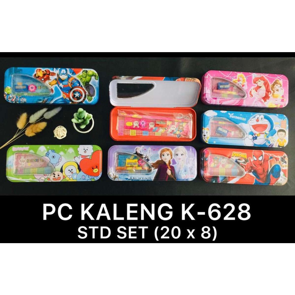 

ROYALE STATIONARY - KOTAK PENSIL KALENG 2 SUSUN + ISI KARAKTER KARTUN ( K-628 )
