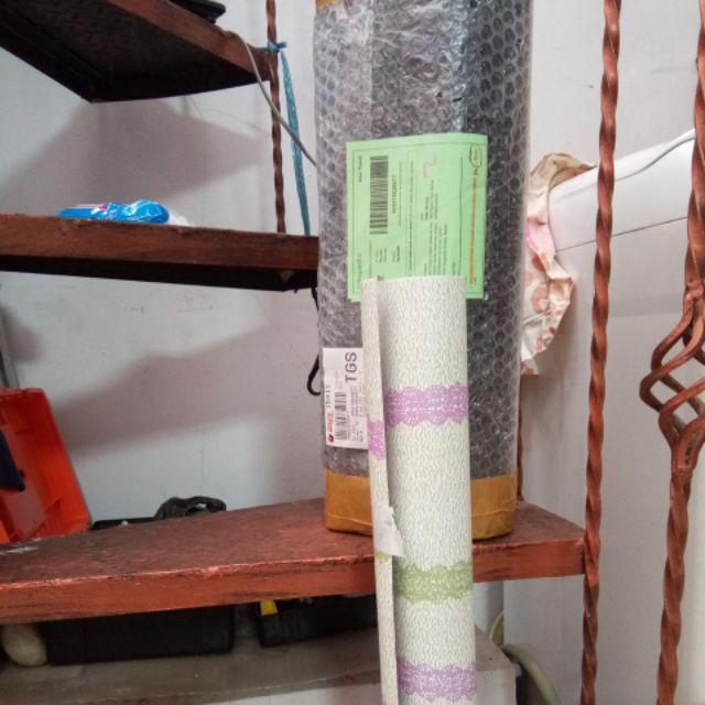 Wps089 Premium Wallpapaer Dinding Wallpaper Dinding Sticker Wallpaper Stiker 45cm X 5m Ungu Kotak