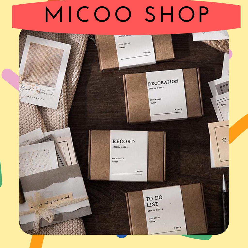 

[MICOO] Note Paper Cold Boiled Water Note Paper DIY Scrapbook Planner Journal Memo 50 Pcs