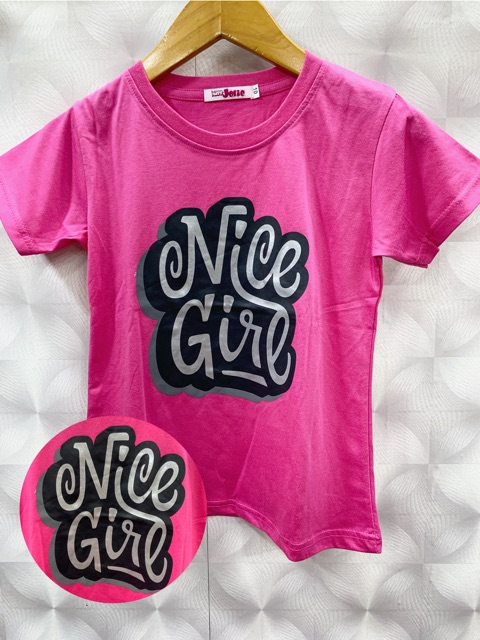 Kaos anak perempuan / pakaian anak kecil nice girl murah usia 3 tahun sampai 5 tahun