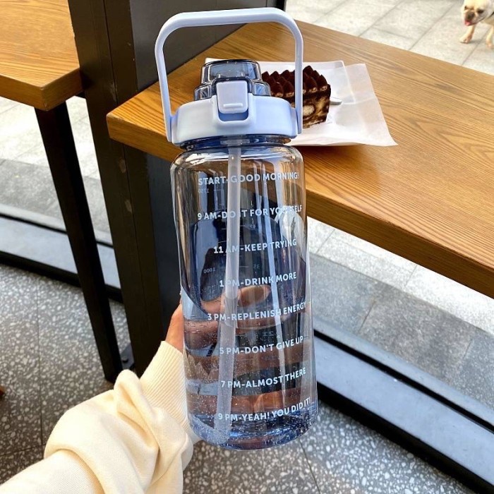 Botol Minum botol pastel 2 liter / botol air / botol minum / botol tumblr - biru bening (G1D2) Botol