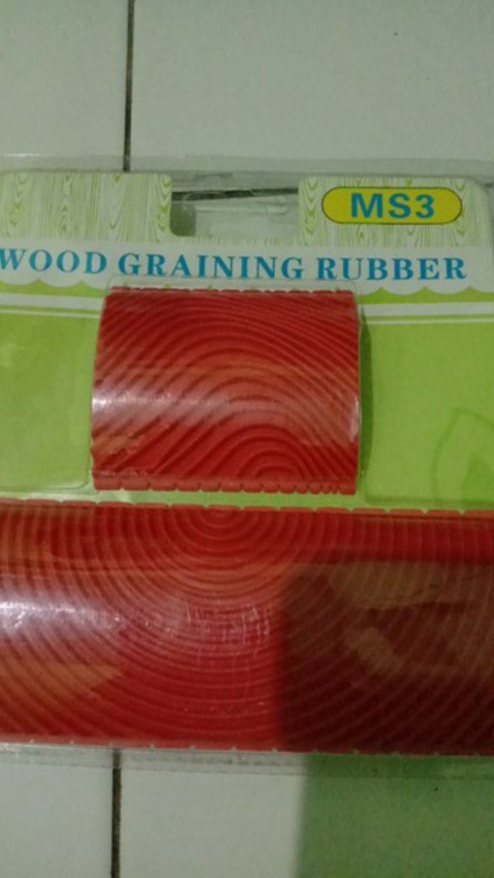 Kuas Karet Cat Kayu Pintu Jendela Besi Dinding Efek Corak Motif Rubber Wood Grain