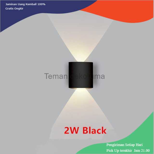 TD-DHA GPLS Lampu Hias Dinding LED Aluminium 2W 2 LED Warm White - RL-B15-2