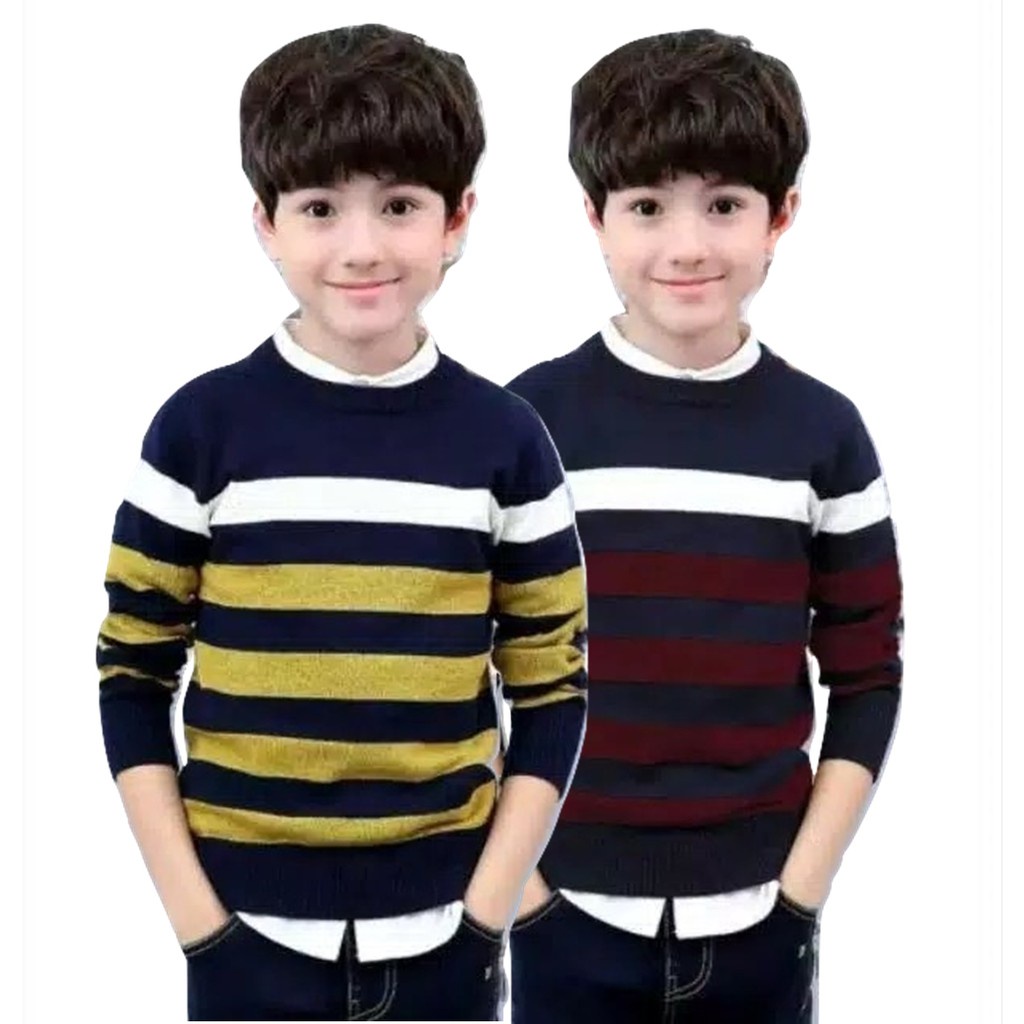 Sweater Rajut Anak Kiddo Strepy / Sweater Rajut Anak Cowok Kekinian