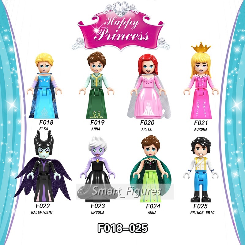 Disney Mainan Action Figure Mini Karakter Anna / Anna / Elsa / Anna / Ariel / Aurora / Maleficent Ursula / Anna / Fairy Tales F018-25