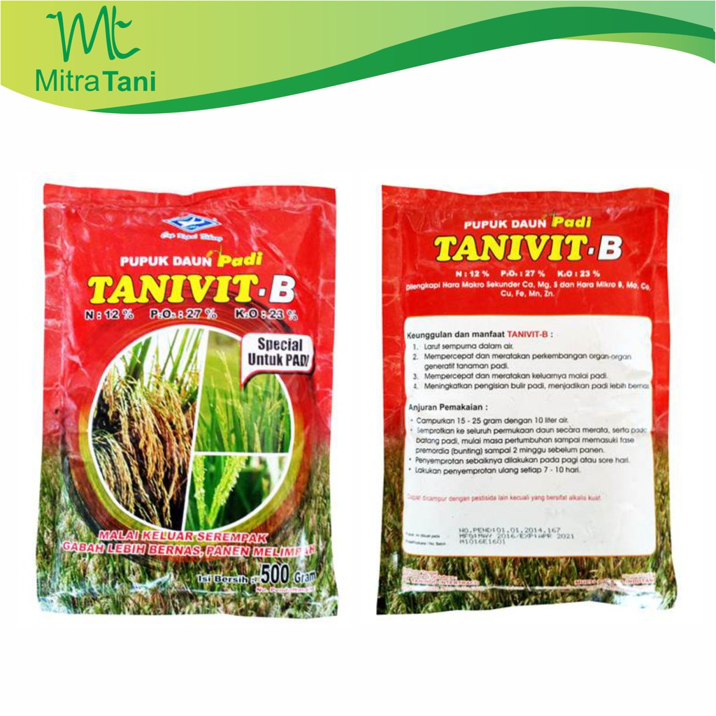 Pupuk daun padi TANIVIT - B peningkat pengisian bulir