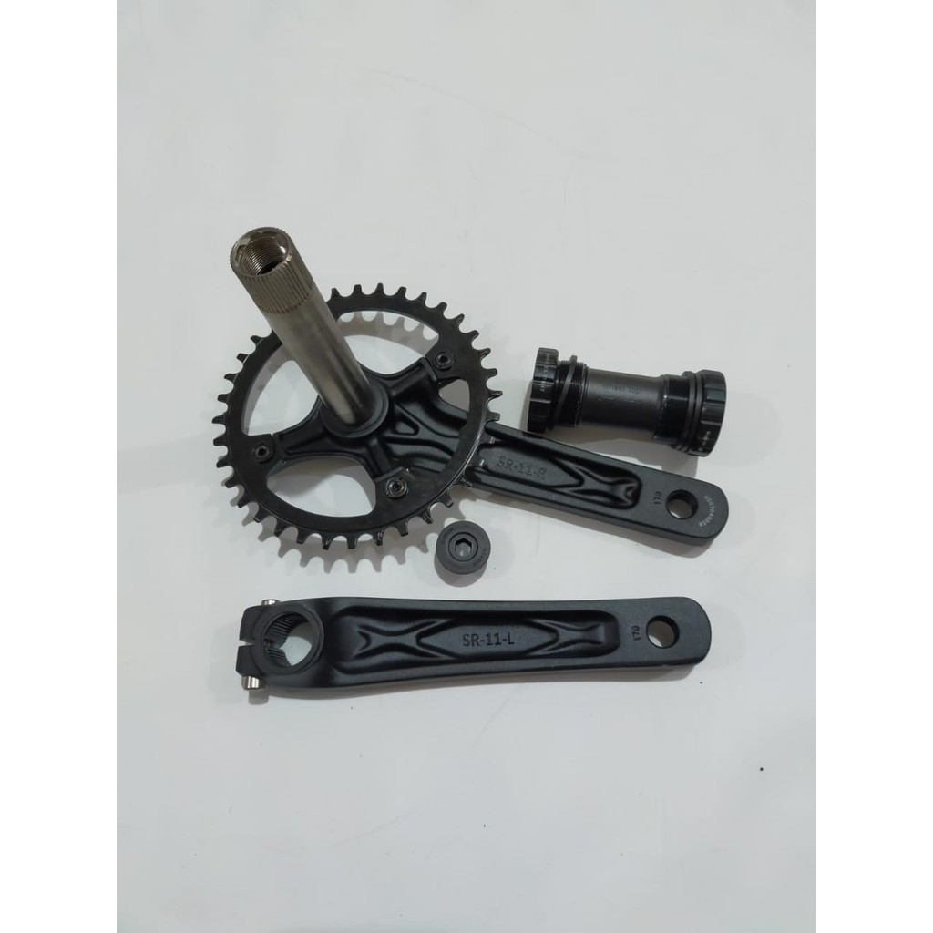 SYTE Crankset HT2 36T BCD 104 crank set Hollowtech II sepeda MTB lipat