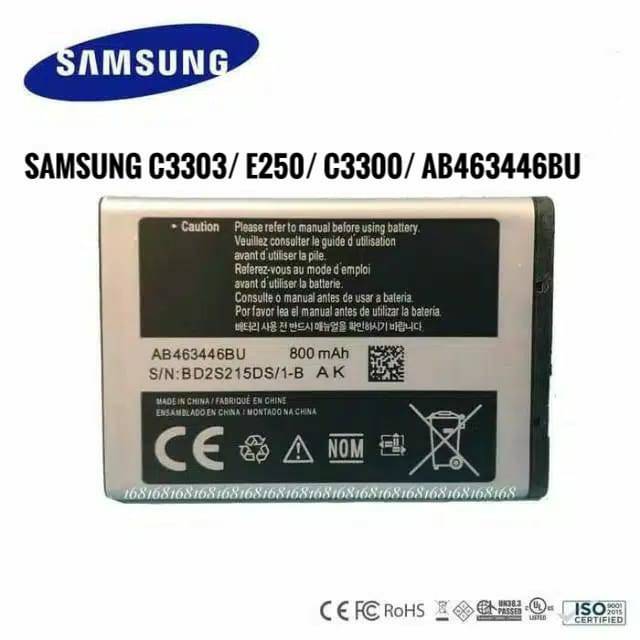 Baterai Batre Samsung Champ C3303 E250 E1272 C3300 E3210 Batere Samsung AB463446BU