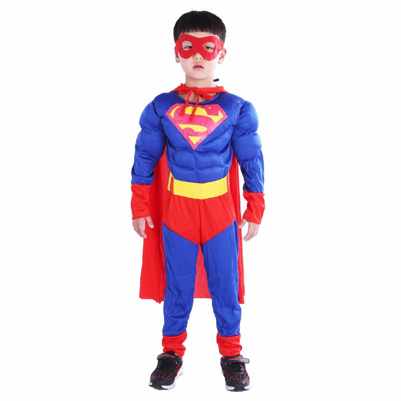 Kostum Superhero Anak Superman Baju Halloween Costume Pahlawan Cosplay