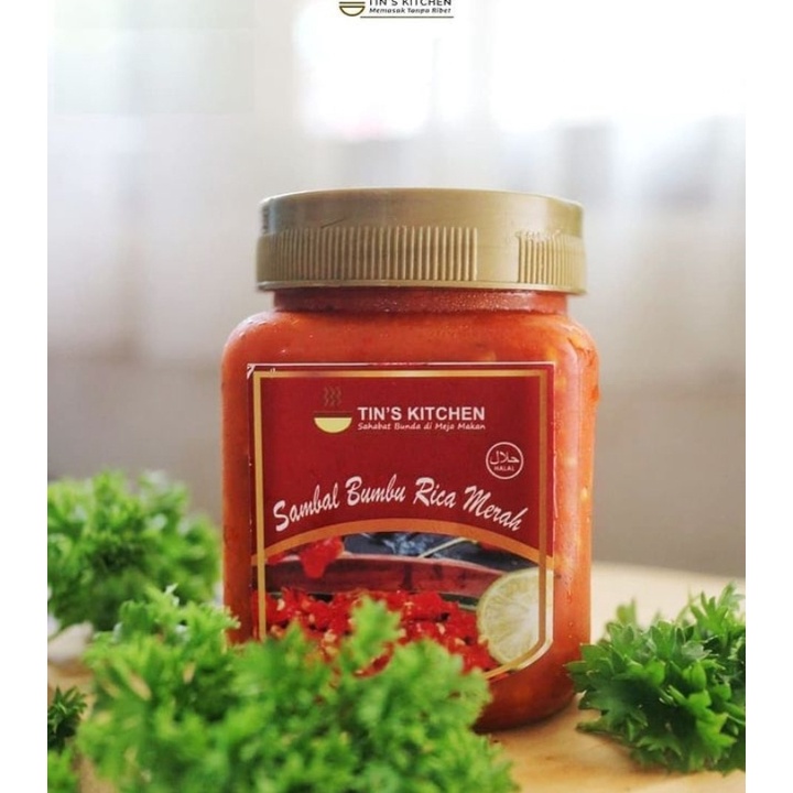 

Bumbu Sambal Rica Merah Tin's Kitchen Bumbu Masak Rica-rica Sehat No MSG dan Pengawet 365gr